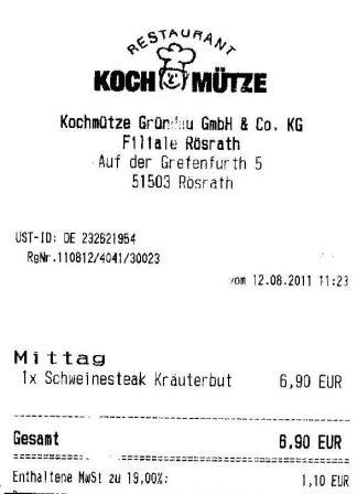 unei Hffner Kochmtze Restaurant